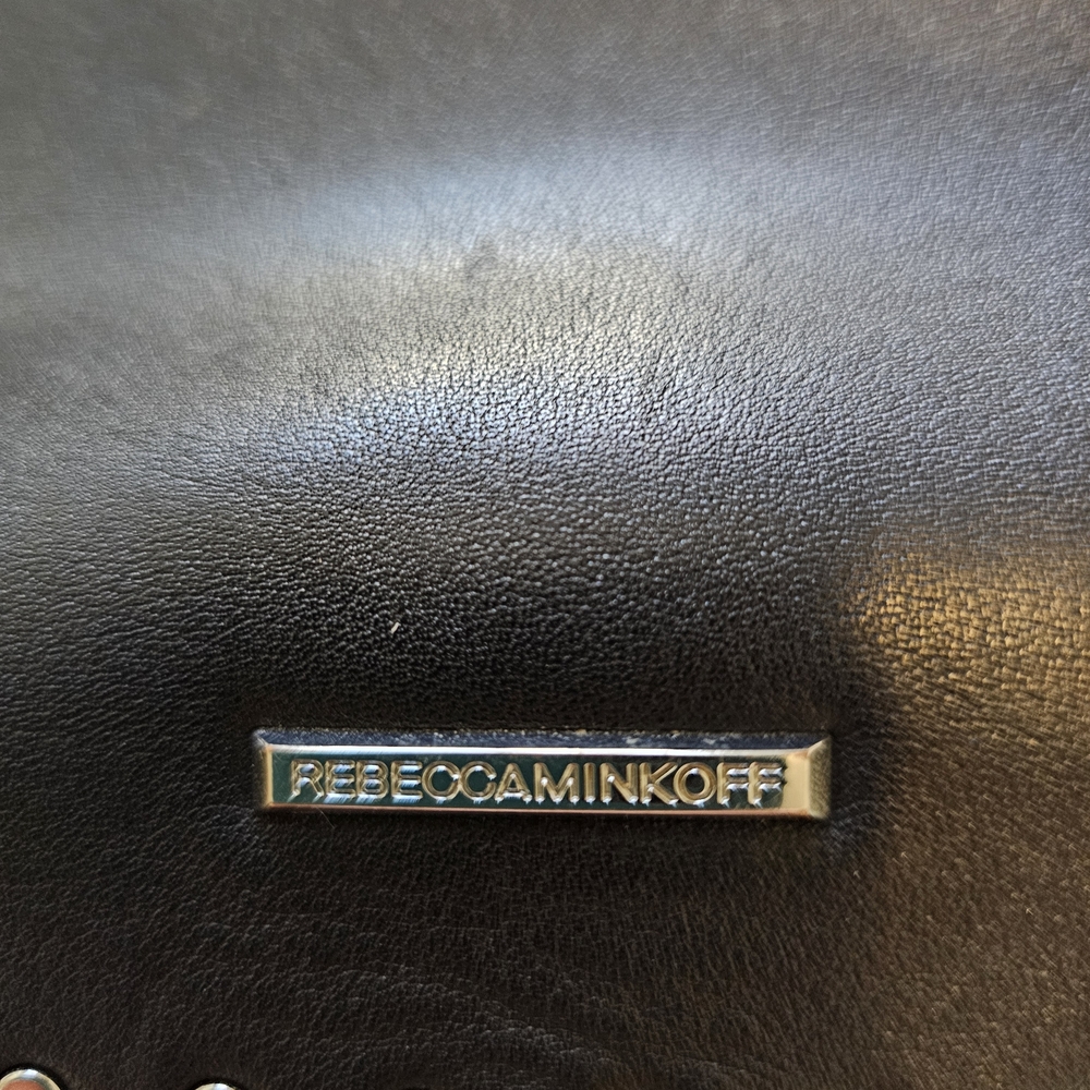 Rebecca Minkoff Black Studded Leather Shoulder Bag - Picture 7 of 8